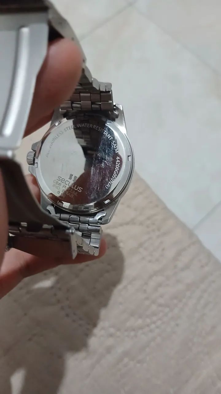 Relógio de prata seculus - Foto 2