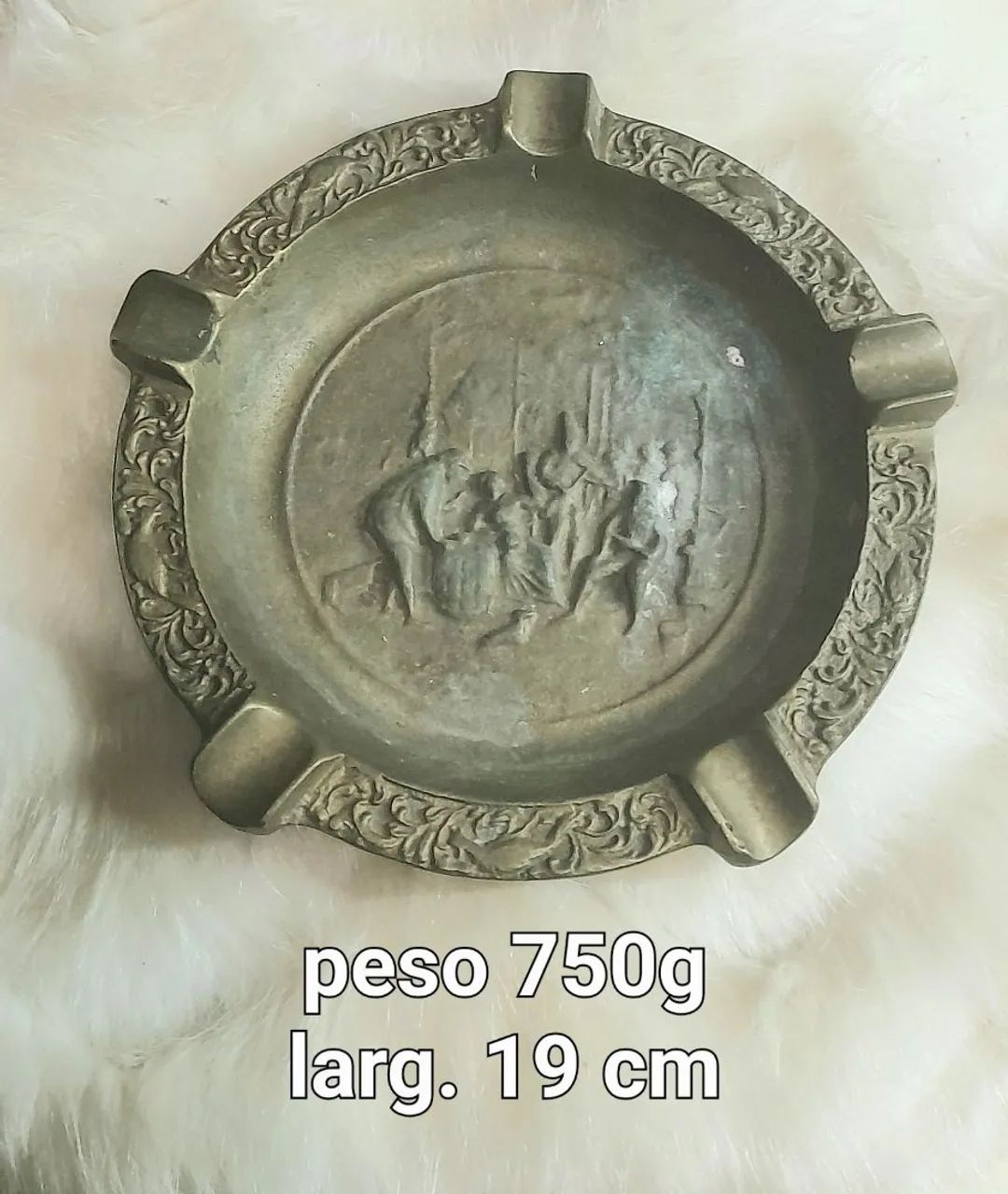 Cinzeiro antigo Português em bronze