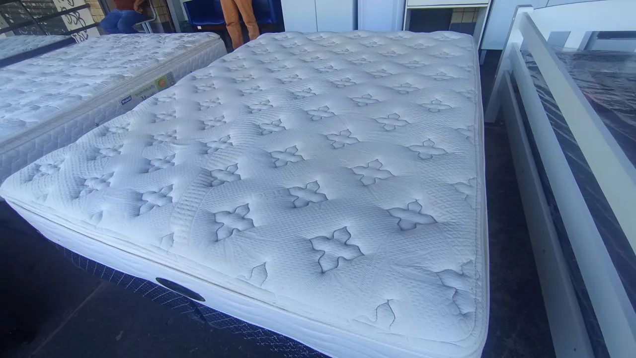 Cama box Queen size Colchão Simons molas ensacandas bambú  - Foto 2
