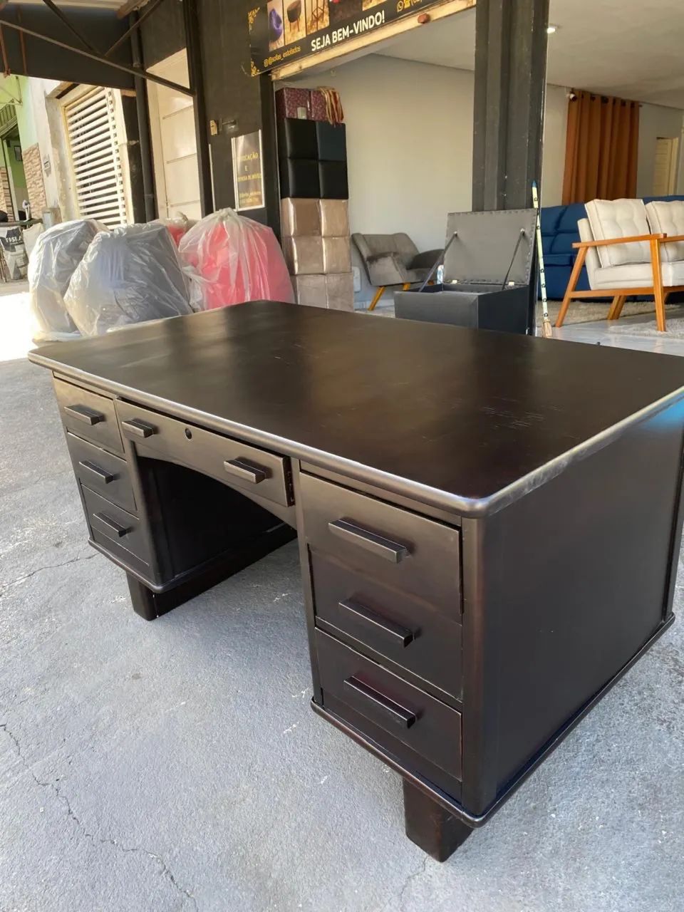 Mesa para escritório de madeira 