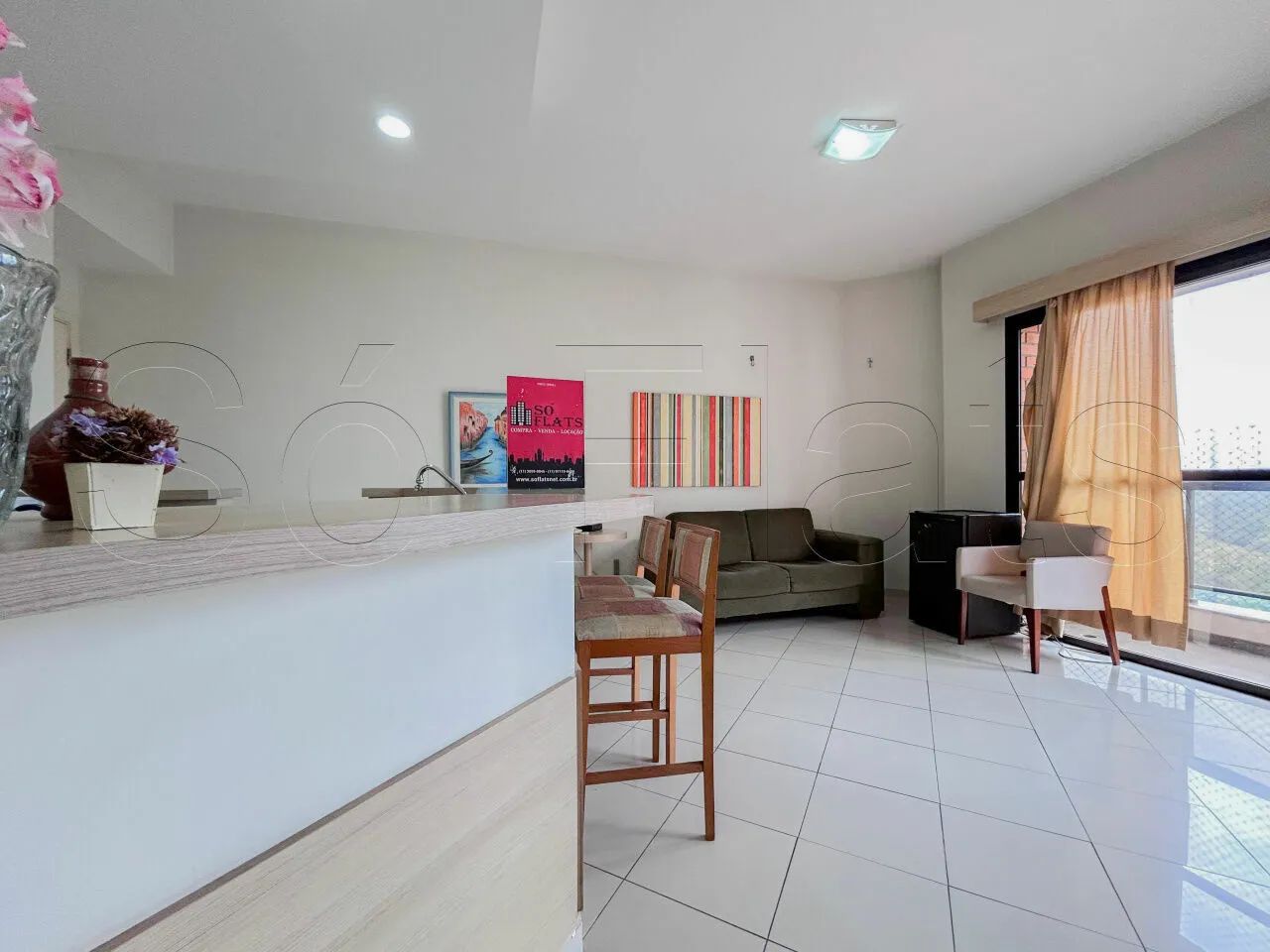 Flat Montecattini disponível para venda, mobiliado com 40m², 01 dormitório e 01 vaga - Foto 3