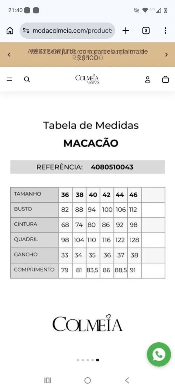Macaquinho decote Colmeia  - Foto 5