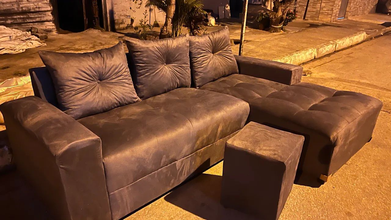 Sofá com chaise ou canto  - Foto 5