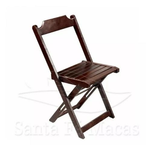 Conjunto de Mesa 70x70 com 4 Cadeiras Dobráveis - Madeira Teca/Imbuia - Foto 3