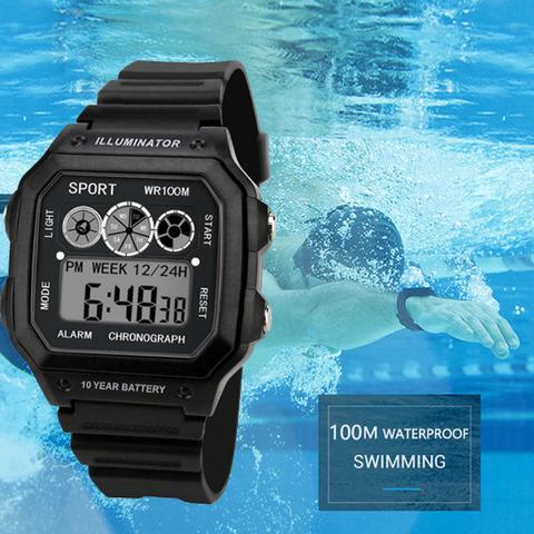 Relógio Illuminator Digital Esporte Militar LED - Foto 4