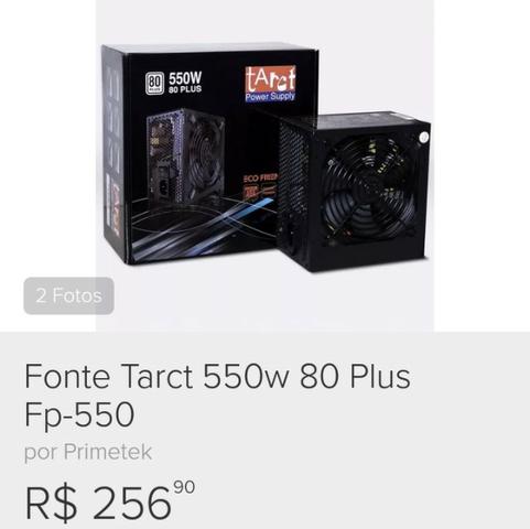 Fonte de computador nunca usada 550w