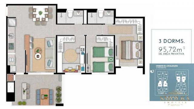 Apartamento à venda com 3 dormitórios em Monte verde, Florianópolis cod:9339 - Foto 8