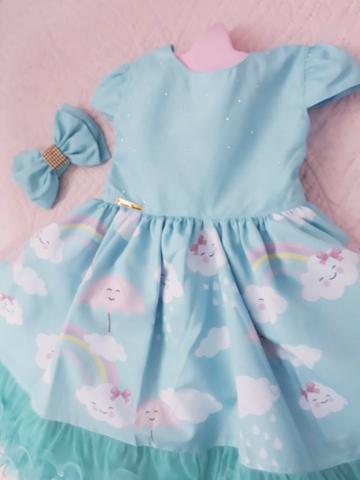 Vestido festa infantil Chuva de Bênçãos Amor