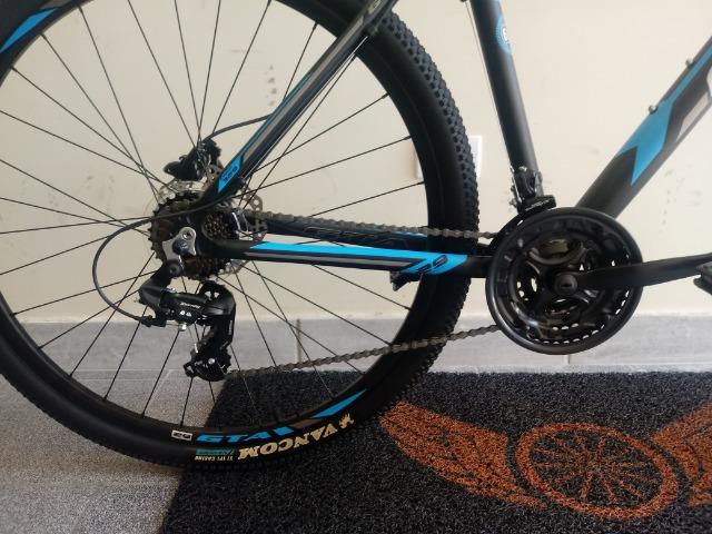Bicicleta Aro 29 Freio Hidraulico Suspensão c\ Trava 10X S\ Juros - Foto 5