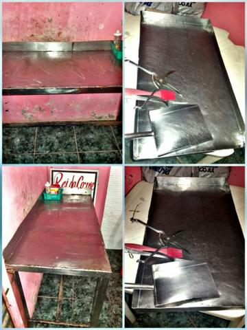 Mesa de cortar galeto inox 300$