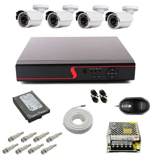 Kit 4 Câmeras De Segurança Residencial Externa - Kit Dvr 4 Ch P2p Retirar em Bh