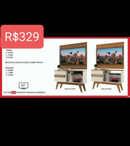 Painel com rack jade