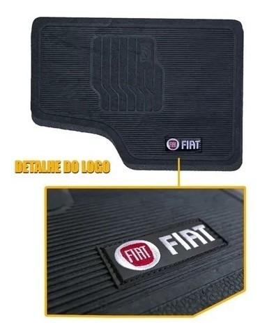 Jogo de Tapete Pvc Universal Borracha Fiat C/ Logo 04 Peças - Foto 4