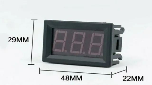 voltímetro Digital 03 fios - Vermelho ou Azul - Foto 4