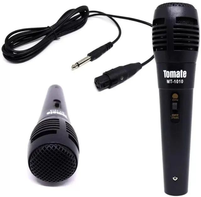 Microfone Dinamico Profissional Com Fio Mt-1010 Tomate