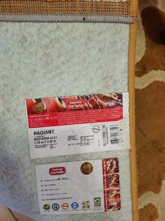 Tapete Mostarda com Desenho Geométrico - Foto 2