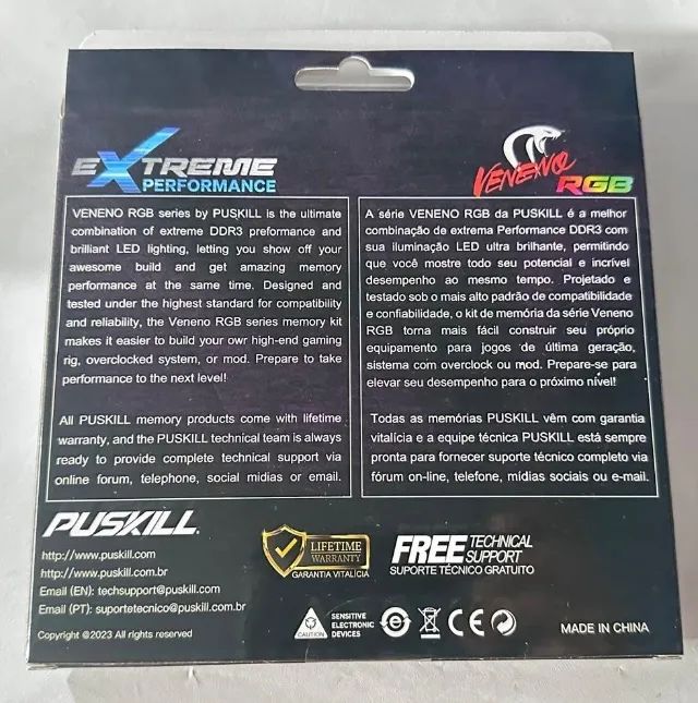 Memória Ram Ddr3 8gb 1600mhz 1.5v Rgb - Puskill - Novas - Foto 6