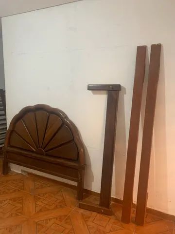 Cama de casal em sucupira maciça ótima para sítio - Foto 3