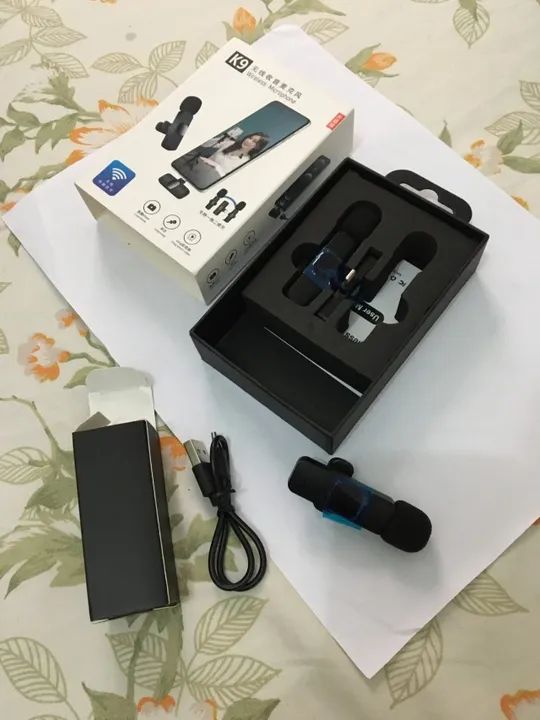 microfone de lapela com dois microfones - Foto 2