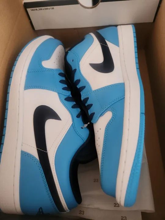 Tênis Nike Air Jordan 1 Low - Azul Celeste