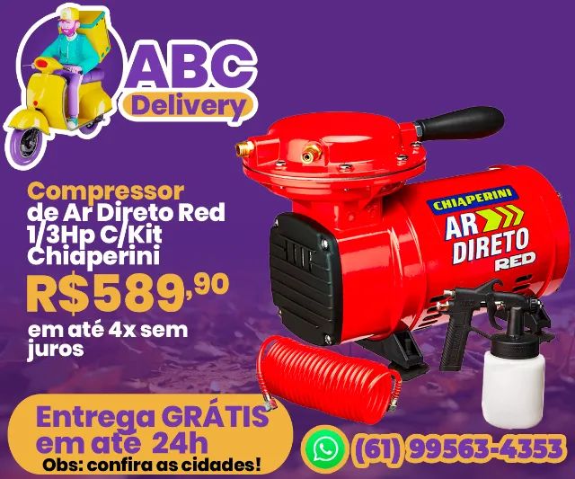 Compressor de Ar Direto Red 1/3Hp Com Acessórios Chiaperini