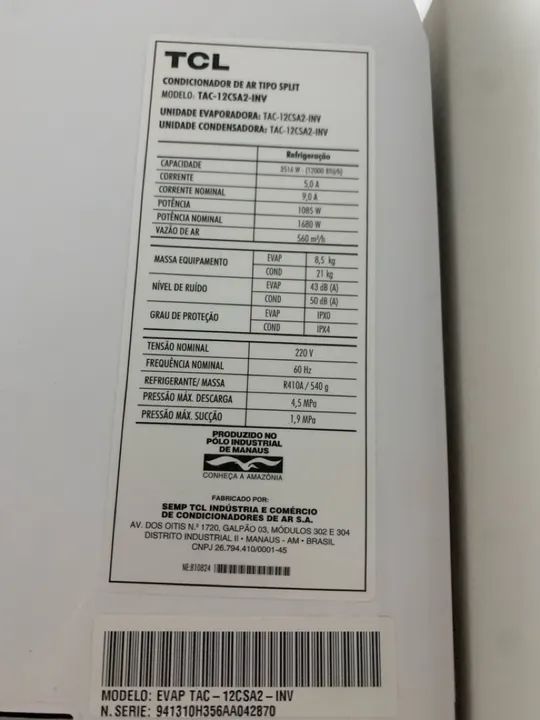 ArCondicionado Split Inverter 12.000 BTUs Arcondicionados