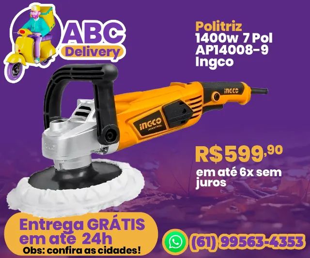 Politriz 1400w Angular Automotiva 7 Polegadas AP14008-9 Ingco