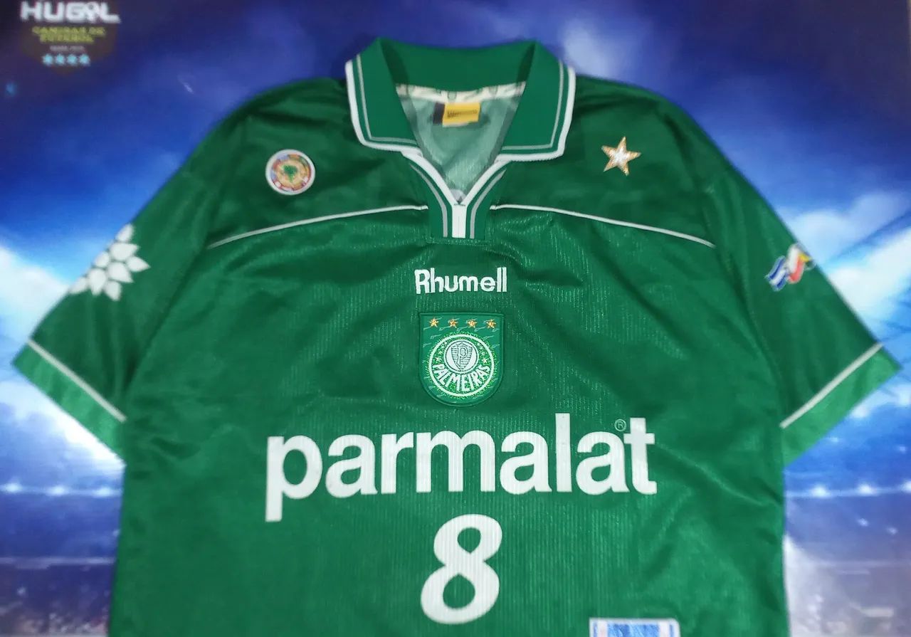 Camisa do Palmeiras 1999 Rhumell #8 Tamanho G impecável  - Foto 2