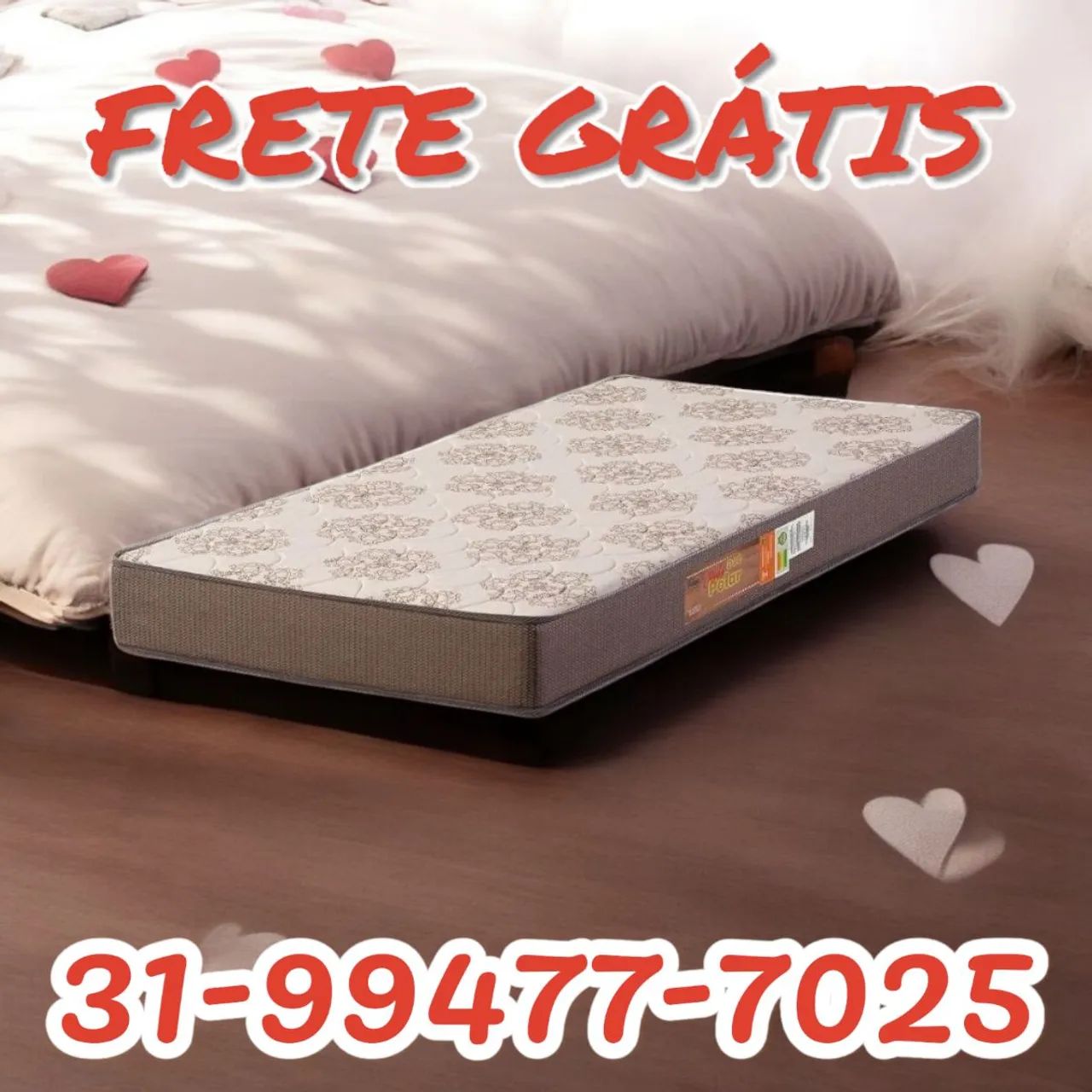 COLCHÃO SOLTEIRO TODO EM ESPUMA A PRONTA ENTREGA 