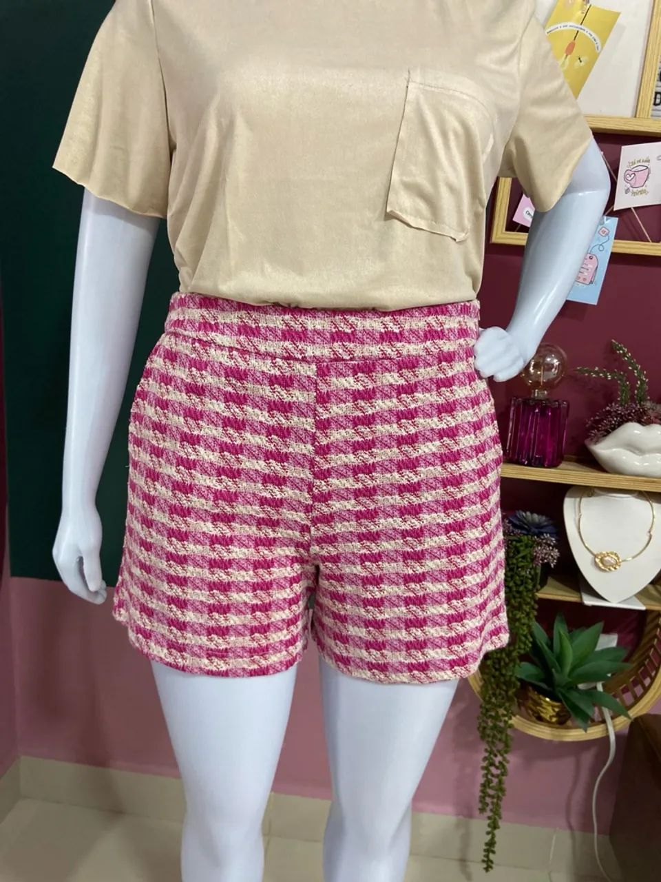 Conjunto plus size de tweed pink 44/46 - Foto 3