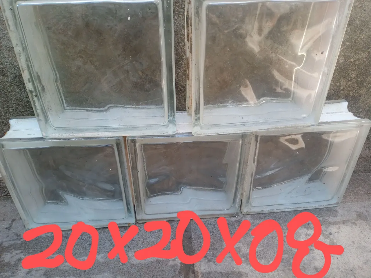 Blocos de Vidro 20x20x08 - Decore sua casa!