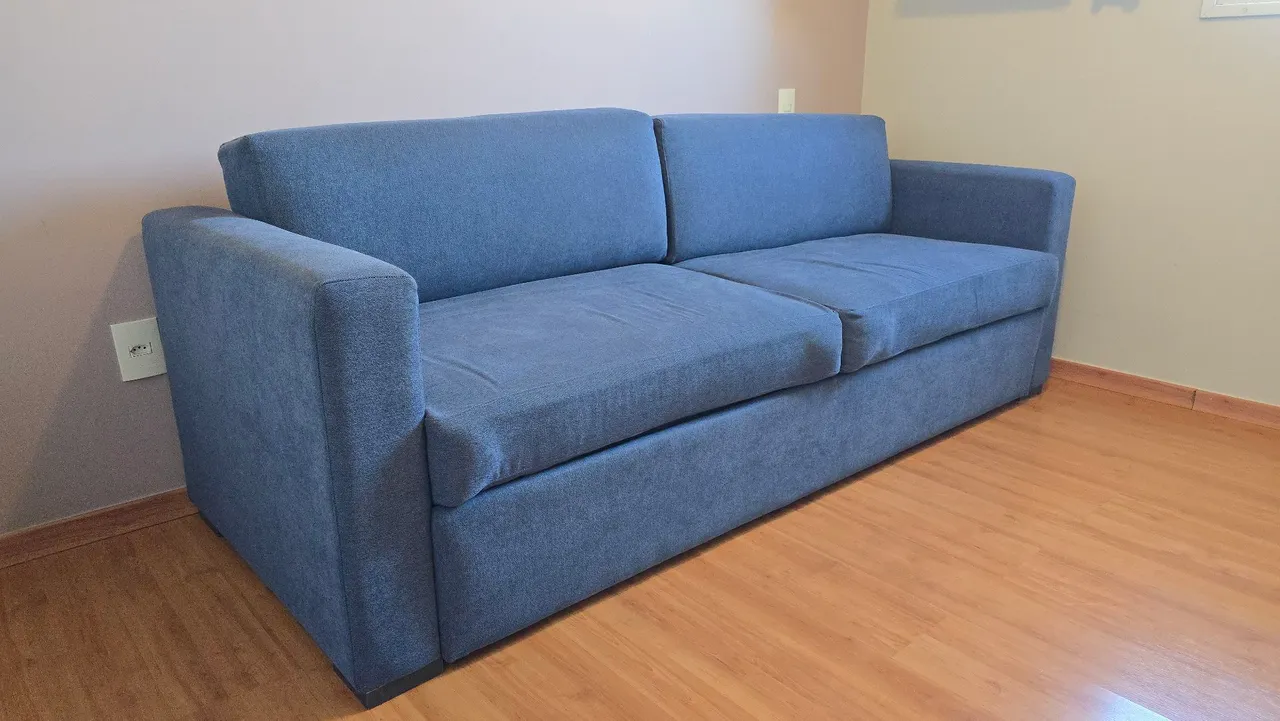 Sofá Cama 2 Lugares Azul (Líder)