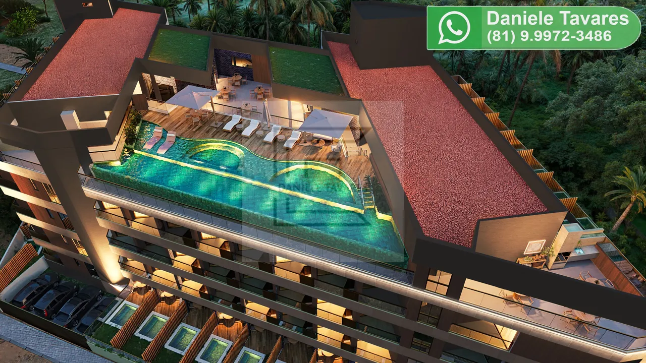 Flat na Praia dos Carneiros - Na planta com fluxo de facilitado de pagamento