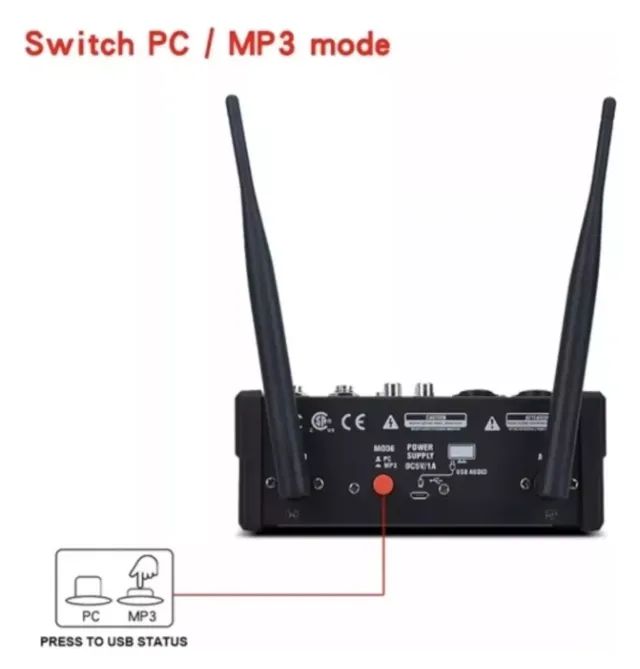 Kit Home Studio Profissional Mesa 4 Canais + 2 Microfones Bivolt - Foto 5