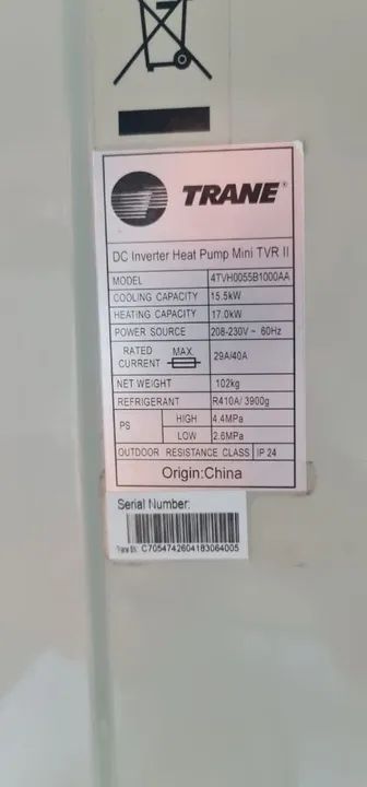 Condensadora Trane Inverter Mini TVR II, VRF, VRV - Foto 5