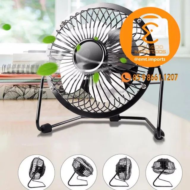 Mini Ventilador de Mesa Portátil cabo Usb Luatek LS-904 - Foto 4