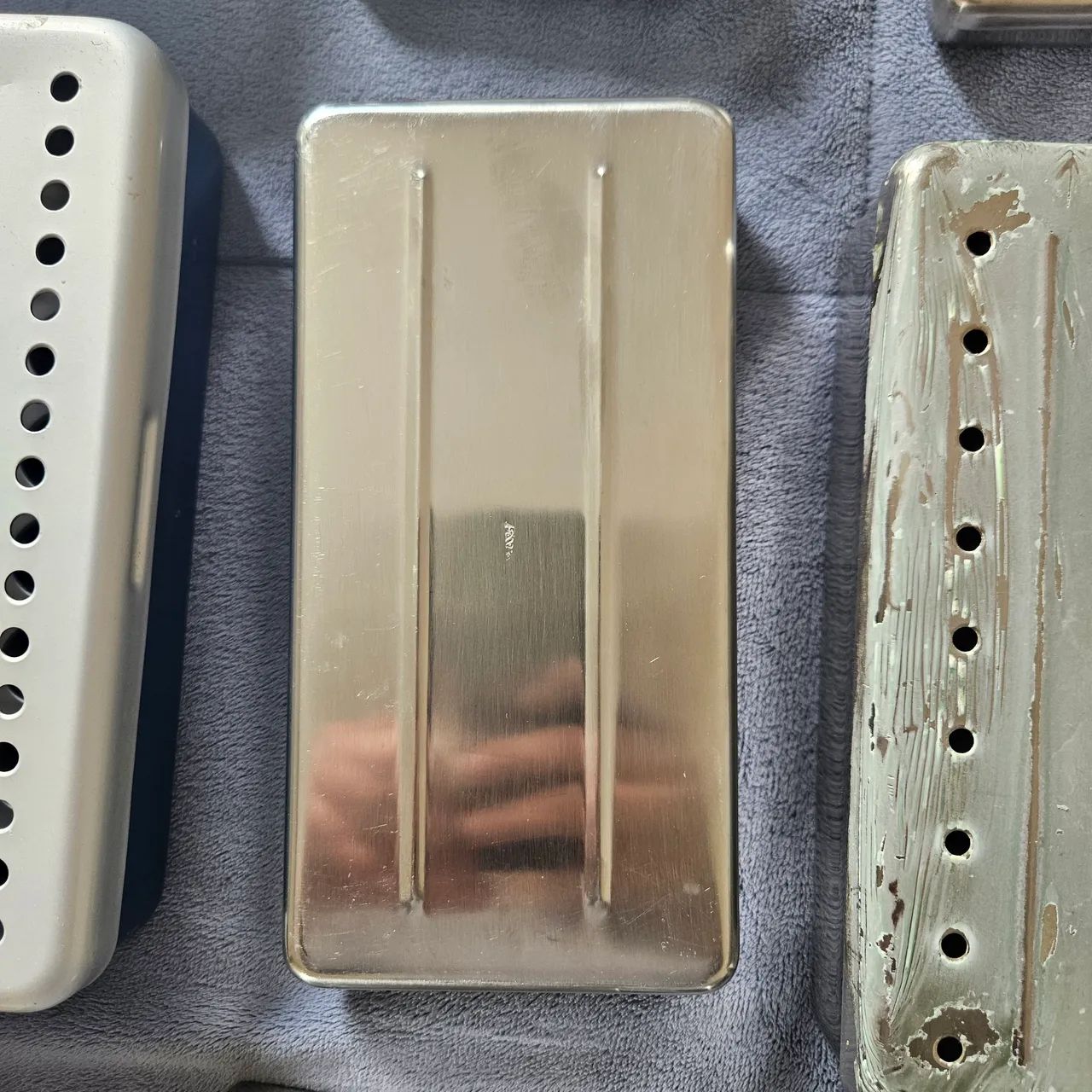 Caixa de Instrumentos Odontológico em Aço Inox - 20x10x3cm