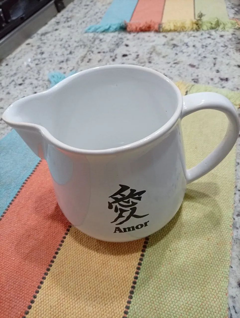 Jarra louça branca amor. - Foto 2