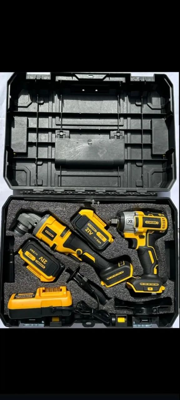 Kit Lixadeira  a bateria + Chave de impacto xr 21v Novas