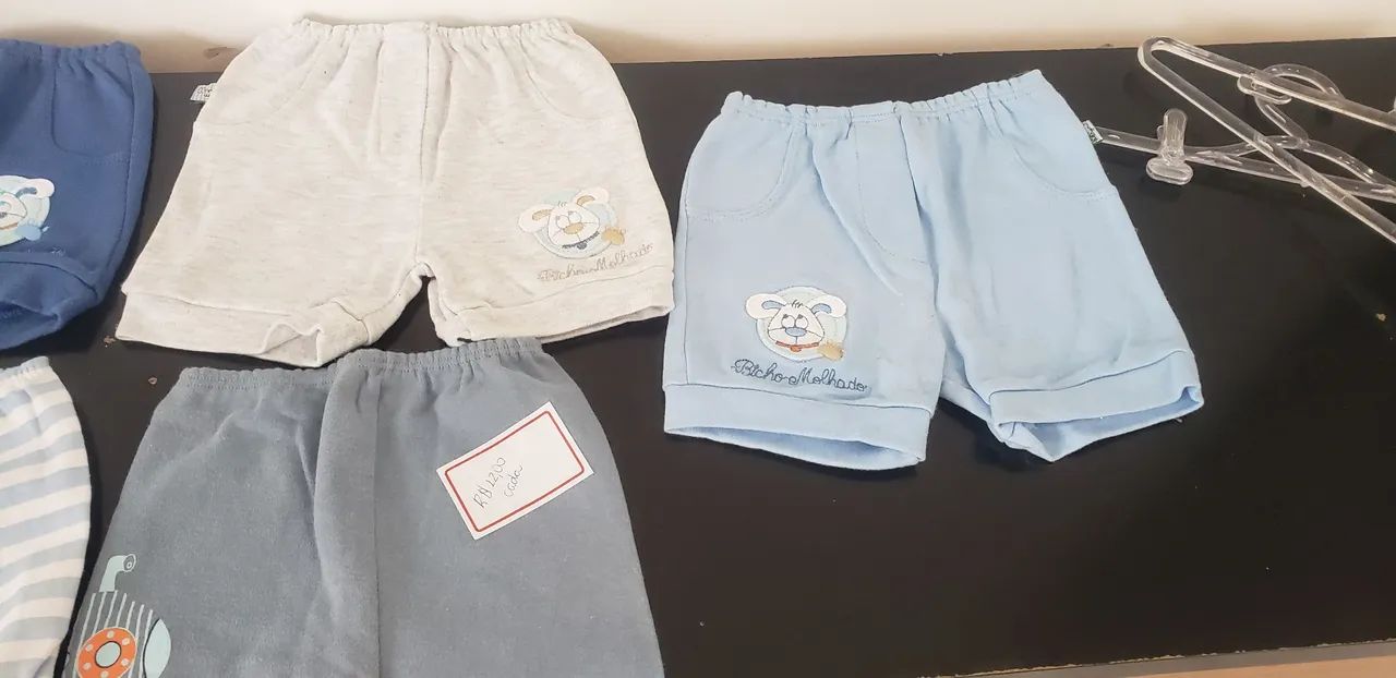 Shorts infantis masculinos tamanho RN, P, M e XG - Foto 4
