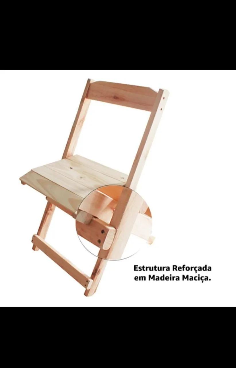 Mesa dobrável de madeira maciça - Foto 3