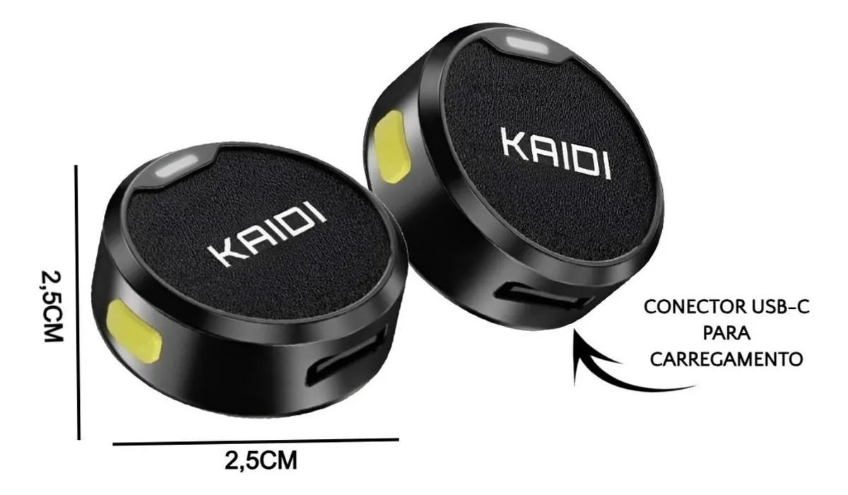 Microfone Duplo Lapela Kaidi P4-c Cor Preto Profissional Com imã - Foto 5