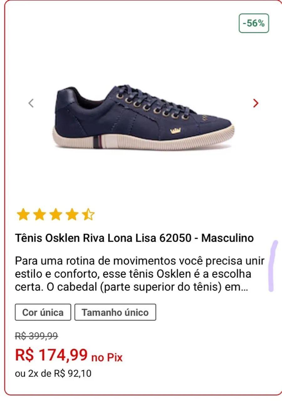 Tênis Osklen Preto - Foto 4