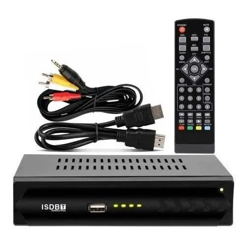 Conversor Digital ISDBT com Controle Remoto e Cabos
