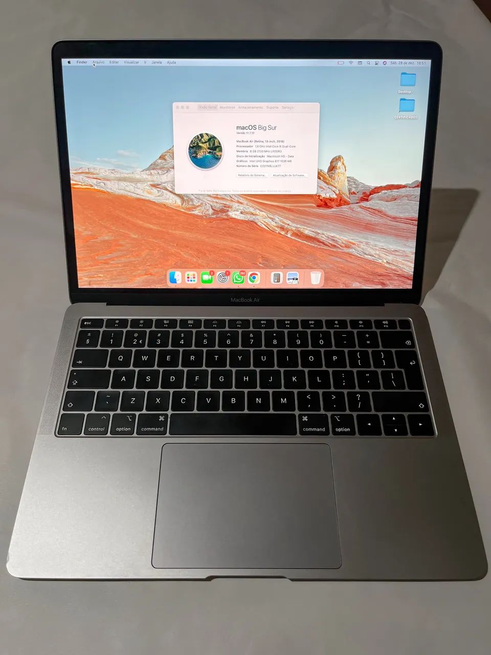 MacBook本体 Macbook Air 2018 8GB/128GB Macbook Air A1932 2018 Intel I5 8gb 128gb Ssd 13,3 Retina