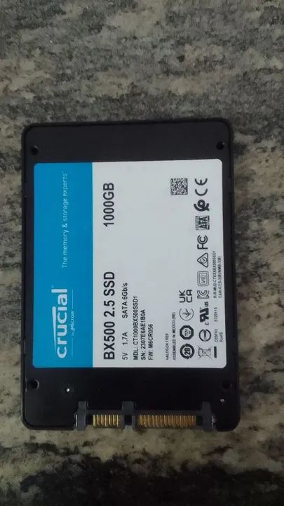 SSD 1TB Crucial BX 500 compatível com notebook pc de mesa e videogame - Foto 4