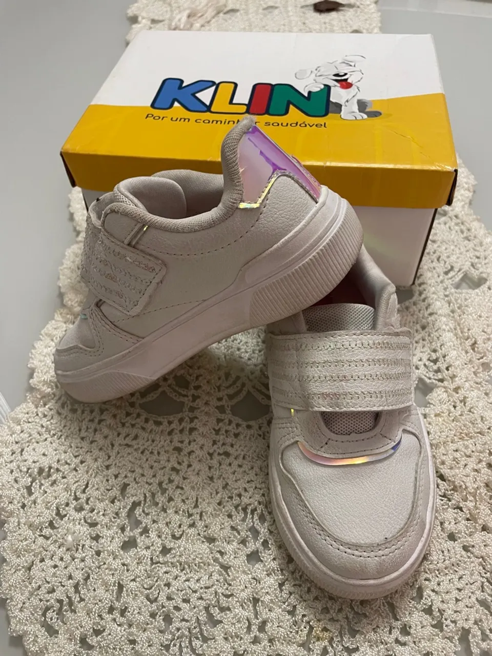 Tênis Infantil Klin Branco , número 25