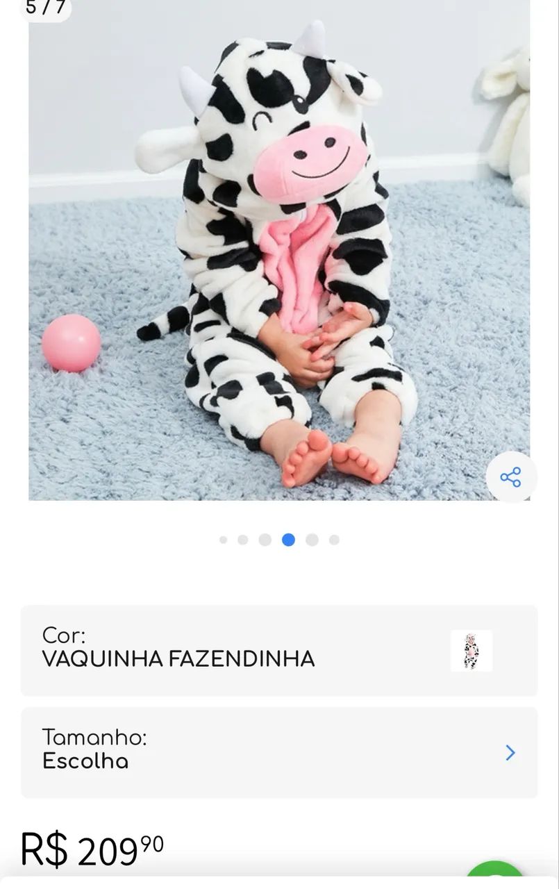 Roupa infantil de vaquinha - Foto 2