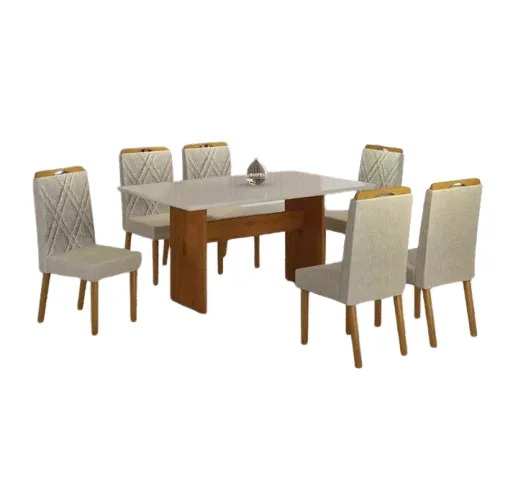 Mesa de 160x90 com 6 cadeiras