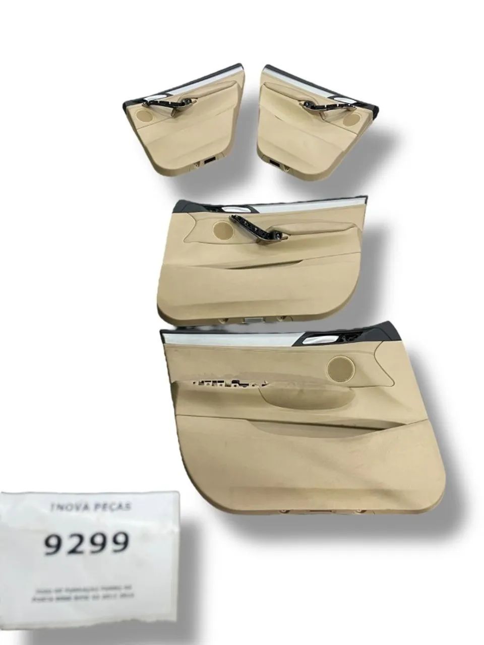 Jogo de forraçao bege porta BMW X3 2013 2016 com detalhe 